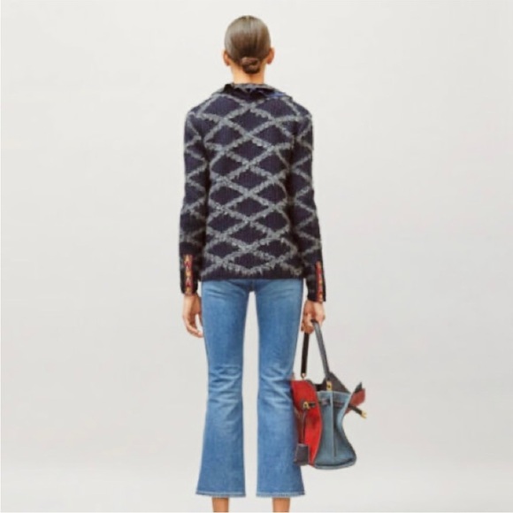 Tory Burch Tweed Trim Cardigan - Picture 3 of 8